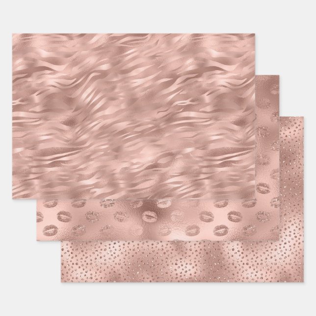 Chic Pink Glam Wrapping Paper Sheets (Set)