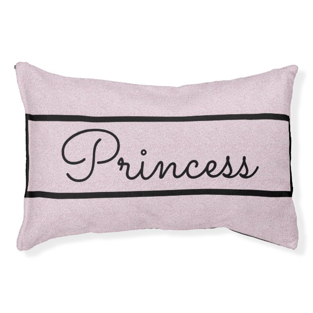 Chic Pink Glitter Customized Cat Pet Bed (Front)