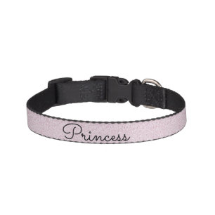 Chic Pink Glitter Customized Cat Pet Collar
