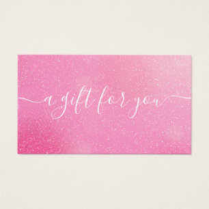 Chic Pink Glitter Gift Certificate