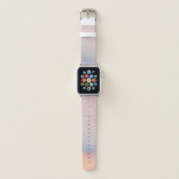 Chic Pink Glitter Iridescent Holographic Gradient Apple Watch Band