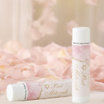 Chic Pink Gold Bat Mitzvah Party Favor Custom Lip Balm<br><div class="desc">Chic pink and gold agate decorates the side of this beautiful,  girly Bat Mitzvah party favor lip balm. Your daughter's name is written in beautiful formal script under the Star of David. Perfect feminine decor for a chic,  stylish Jewish family celebrating a girl being called to the Torah.</div>