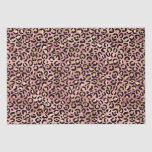 Chic Pink Gold Leopard Pattern Baby Shower Gift Tissue Paper