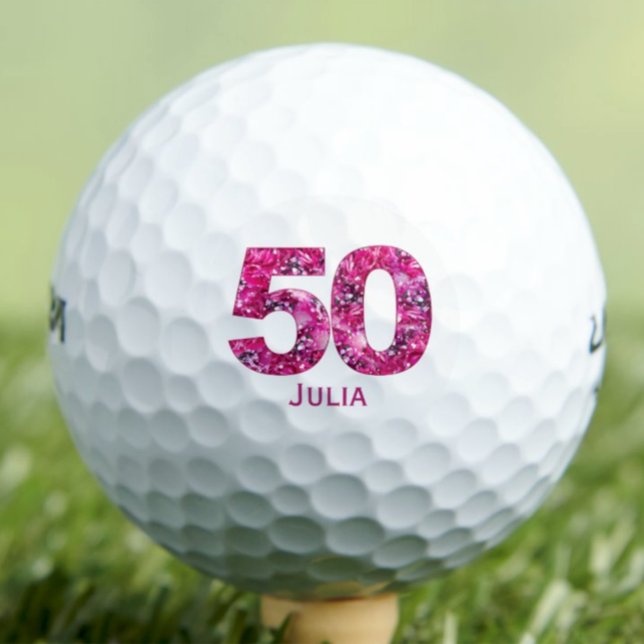 Chic Pink Golf Gift for Wife – 50th Birthday Balls (Creator Uploaded)