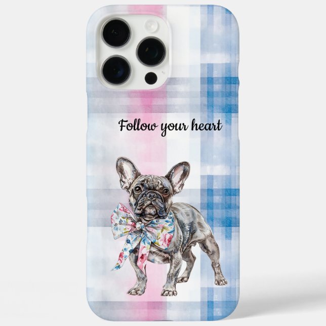 Chic Pink Green Blue Floral Dog Case-Mate iPhone Case (Back)
