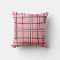 Chic Pink & Grey Plaid Fashion Pattern