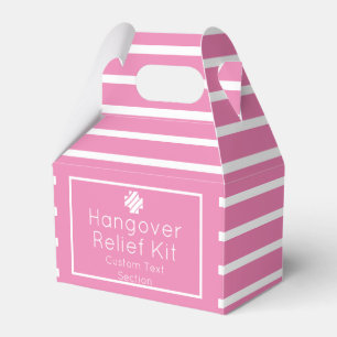 Chic Pink Hangover Relief Kit Favor Boxes