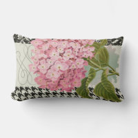 Chic Pink Hydrangea Collage Vintage Damask Art