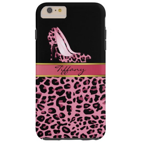Chic Pink Jaguar Print iPhone 6 Plus Case