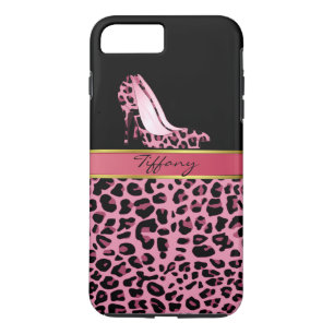 Chic Pink Jaguar Print iPhone 7 Plus Case