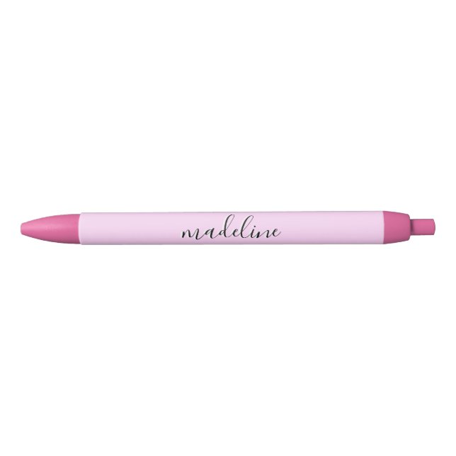 Chic Pink Lace Calligraphy name  Pen (Front)