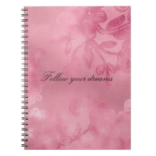 Chic Pink Lace Notebook