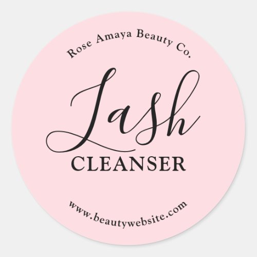 Chic Pink Lash Cleanser Product Label