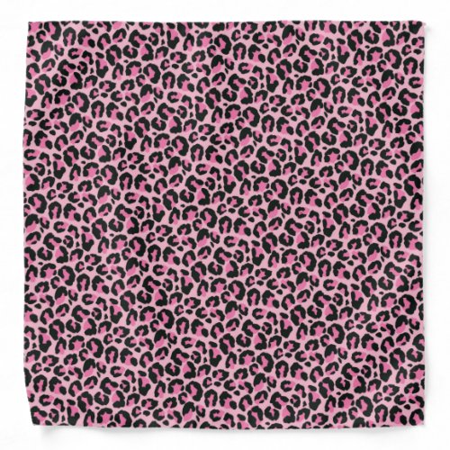 Chic Pink Leopard Print Bandana