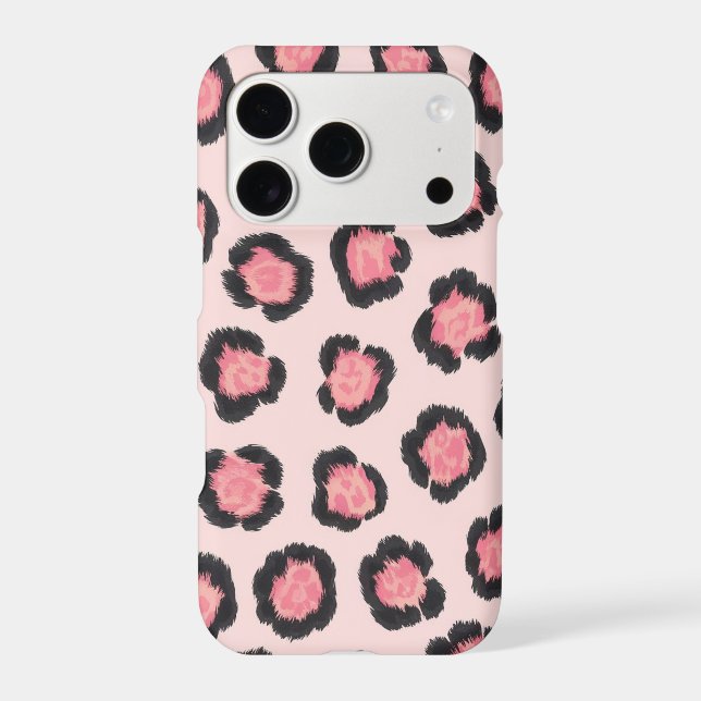 Chic Pink Leopard Print  Iphone Case (Back)