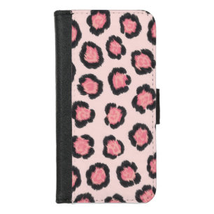 Chic Pink Leopard Print iPhone 8/7 Wallet Case