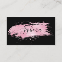 Chic Pink Metallic Foil  Paint Stroke