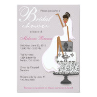 Chic Pink Modern Bride Contemporary Bridal Shower Invitation