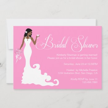 Chic Pink Modern Bride Posh Bridal Shower Invite by InvitationBlvd at Zazzle