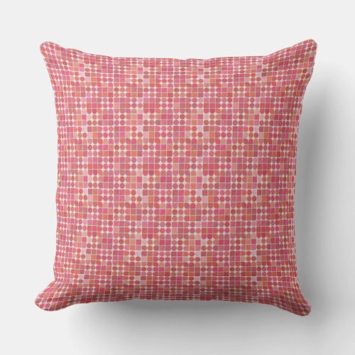 Chic Pink Modern checked Throw Pillow