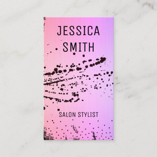 Chic Pink Modernist Expressive Business Card