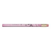 Chic Pink Paris Eiffel Tower Fashion Pencil (Rotated 90)
