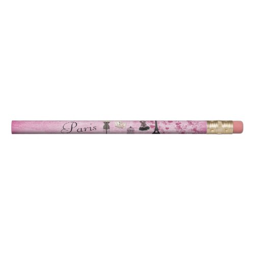Chic Pink Paris Eiffel Tower Fashion Pencil