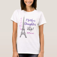 Chic Pink Paris Eiffel Tower Mother Daughter Trip