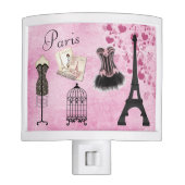 Chic Pink Paris Fashion Night Light (Front)
