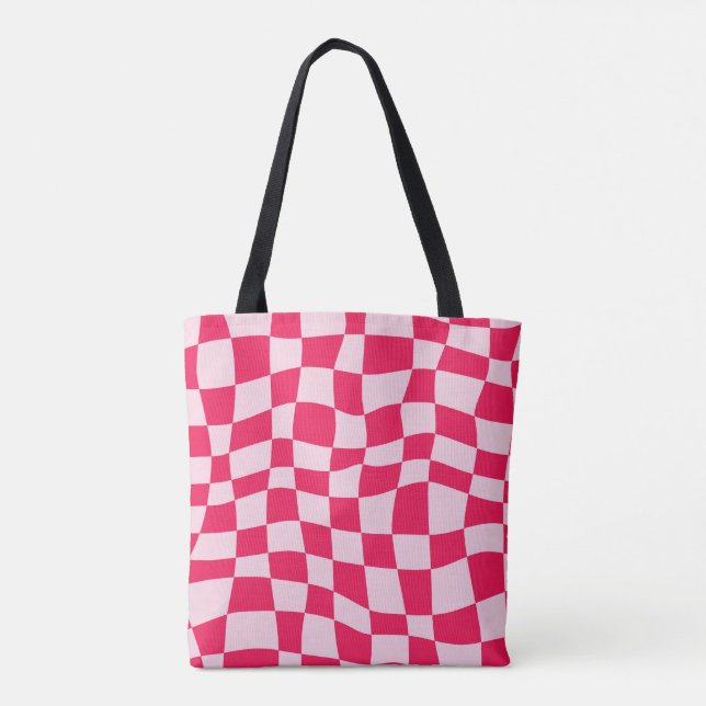 Chic Pink Pattern Tote Bag (Back)