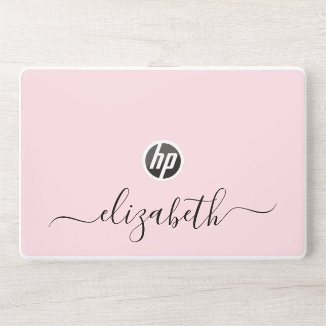 Chic Pink Personalized HP Laptop Skin (Front)