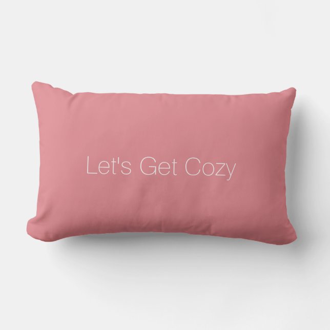 Chic Pink Personalized Message Lumbar Pillow (Front)