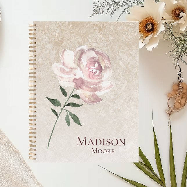 Chic Pink Rose Name Personalized  Planner (Creator Uploaded)