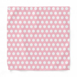 Chic Pink Small 18" Square Bandana with White Dot