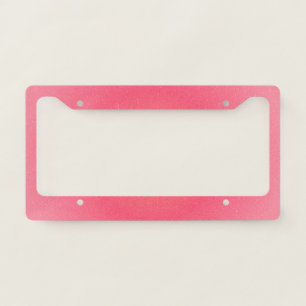 Chic Pink Sparkle License Plate Frame