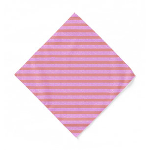 Chic Pink Stripes Geometric Bandana