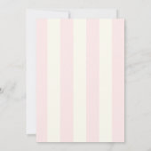 Chic pink stripes & gold foil baby shower invitation (Back)