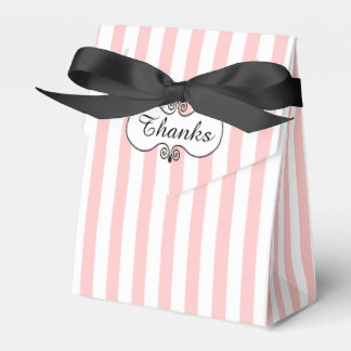Chic Pink Stripes Occasion Favor Boxes