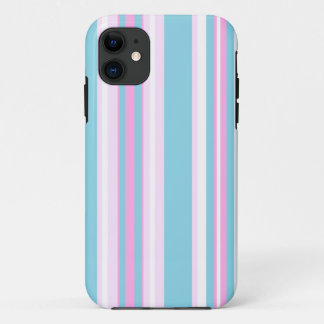 Chic Pink Turquoise White Stripe iPhone 5/5s Case