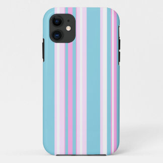 Chic Pink, Turquoise, White Stripe iPhone 5 Case