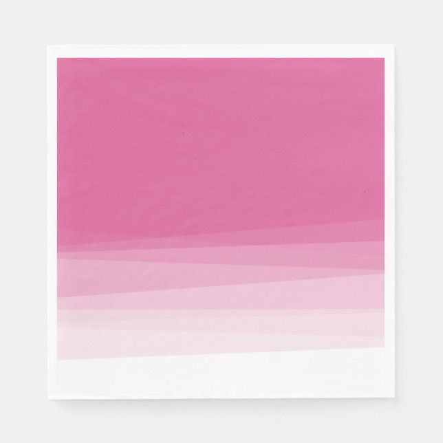 Chic Pink Watercolor Ombre Napkins (Front)