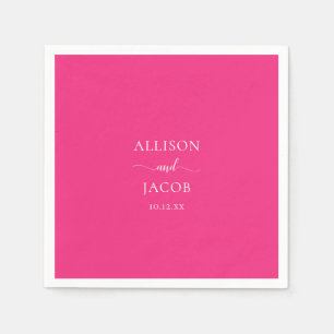 Chic Pink Wedding Napkins