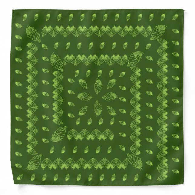Chic Pistachio Ice Cream Cones Spiral  Bandana (Front)