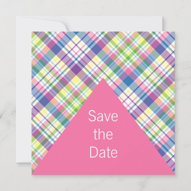 Chic Plaid Save The Date (Front)