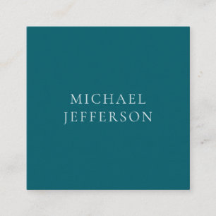 Chic Plain Dark Teal Color Personalized Custom Enclosure Card