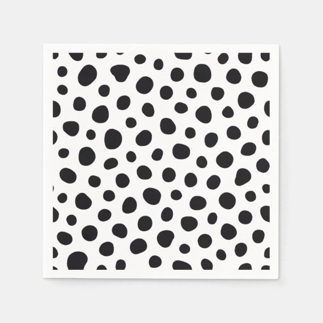 Chic Playful Energy Dalmatian Spot Pattern Napkins (Front)