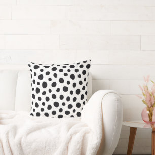 Chic Playful Energy Dalmatian Spot Pattern Throw Pillow