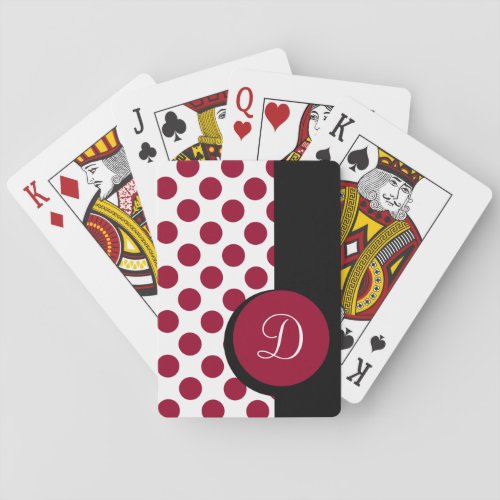 CHIC PLAYING CARDS_ 246 RED DOTSBLACK STRIPE POKER CARDS