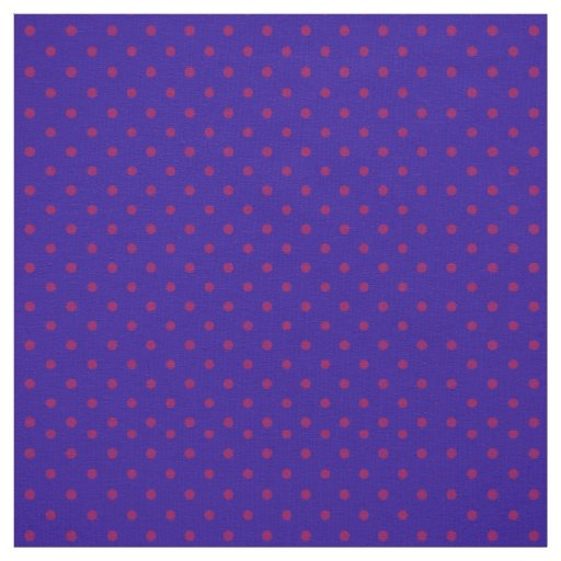 Chic Plum on Midnight Blue Polka Dots Pattern Fabric