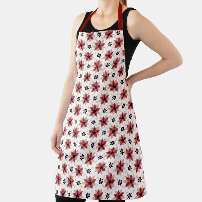 Chic Poinsettias  Apron (Insitu)
